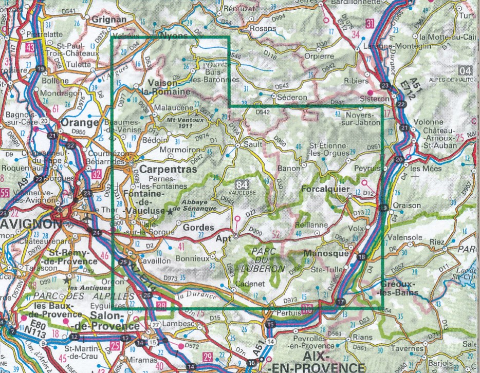 Mont Ventoux Kaart Kaart